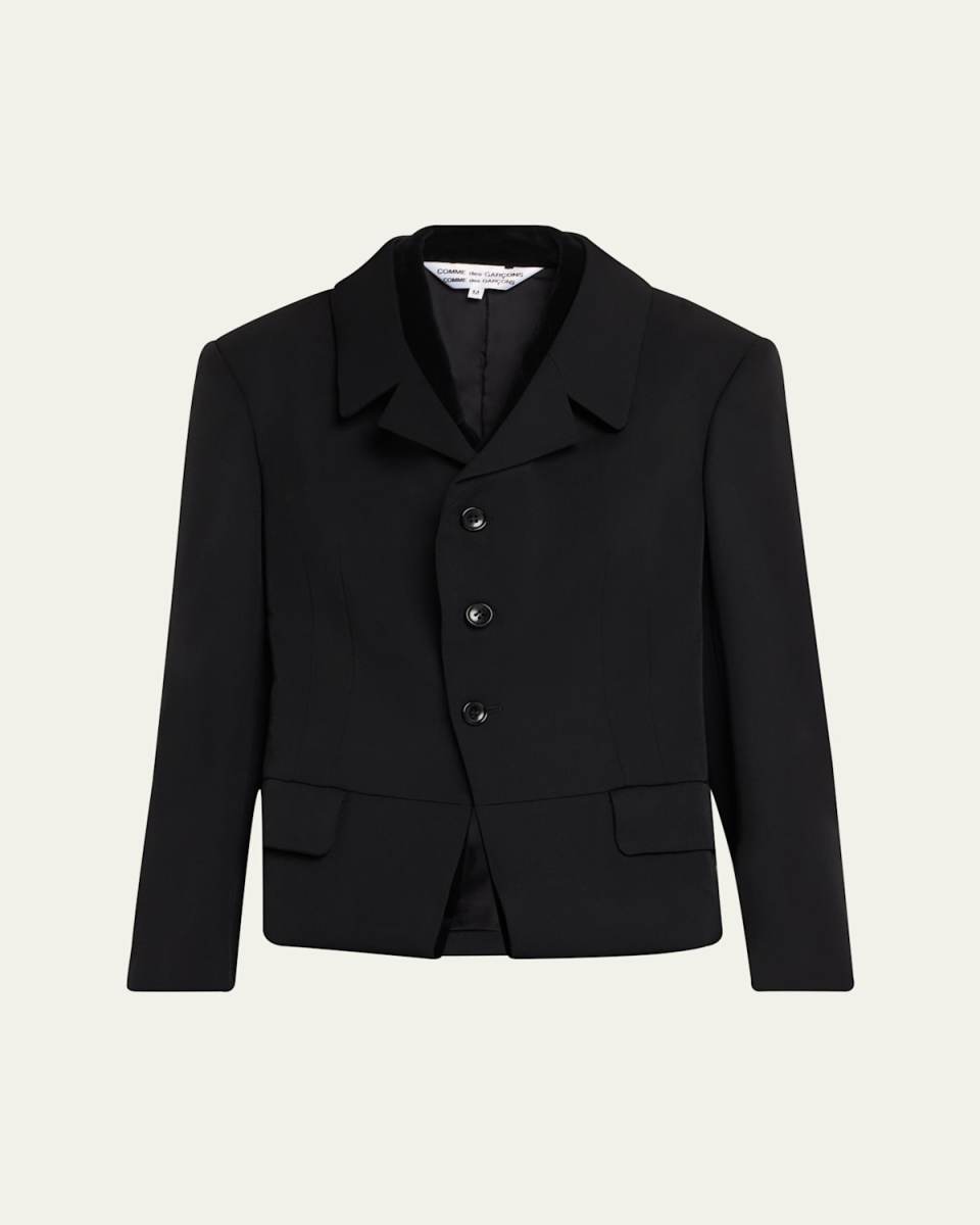 Fold-Under Double Lapel Blazer